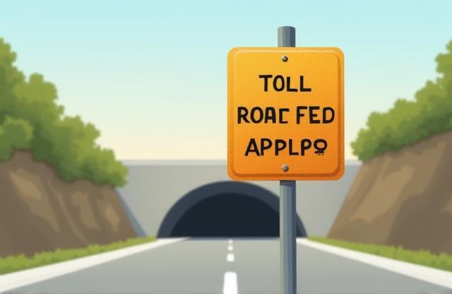 Image showing a sign for a toll road